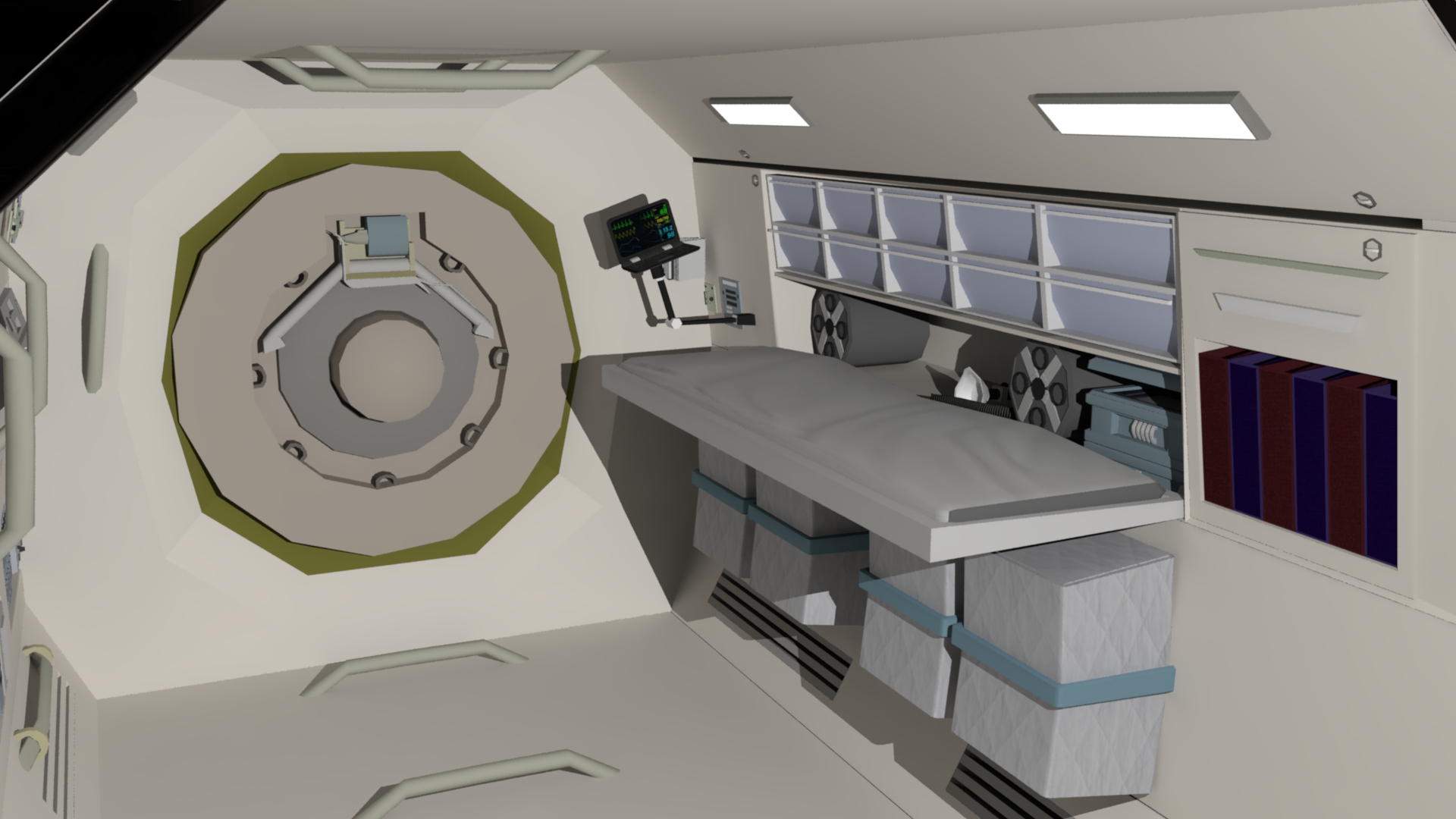 Space Station Medical Bay Render